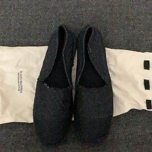 Black Canvas Patterned Espadrilles